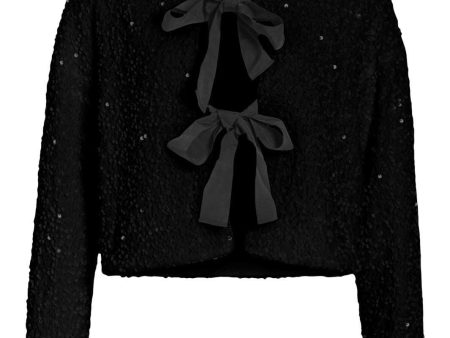 Vila - Viaria L S O-Neck Cardigan Ka - 4670339 Black Supply