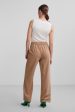 Pieces - Pcbossy Hw Wide Striped Pants - Silver Mink Pinkstripe on Sale