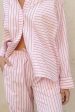 Neo Noir - Gili Multi Stripe Shirt - Light Pink For Sale