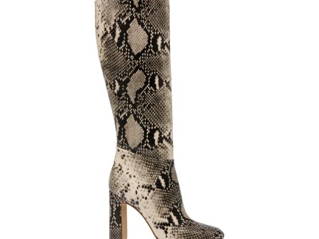 Ally Boot LT. BEIGE SNAKE Discount