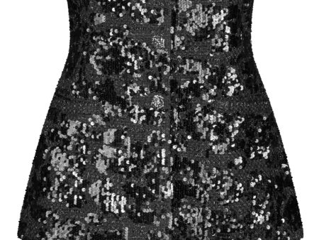 Second Female - Flakes Top 59204 - 8001 Black Fashion