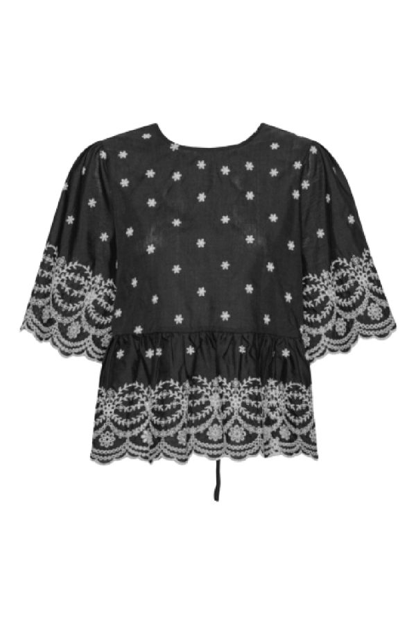 BYIC - Lula Top - bwe Black White Embroidery Discount