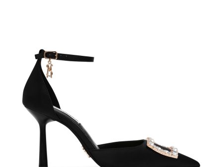 Accession Sandal BLACK SATIN Online Hot Sale