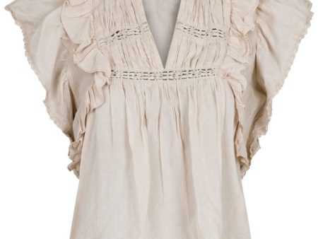 Forudbestilling - Neo Noir - Jayla S Voile Top - Sand Online