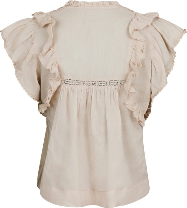 Forudbestilling - Neo Noir - Jayla S Voile Top - Sand Online