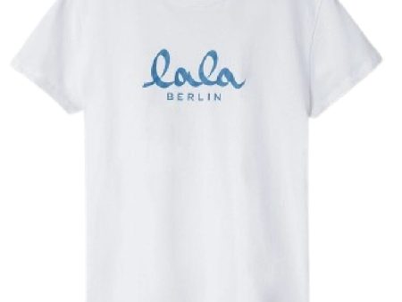 Lala Berlin - T-Shirt Cara 10010169 - Lala White Blue Hot on Sale