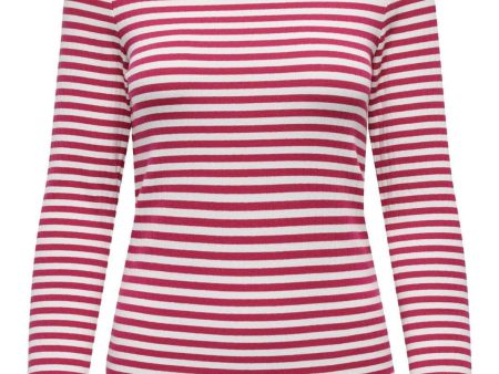 Only - Onlaida L S Striped Top 15342088 - 4761211 - Salsa White Online now