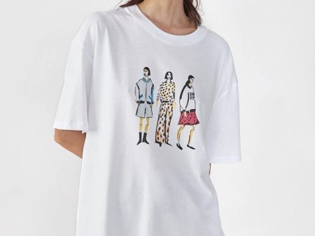 Lala Berlin - T-Shirt Celia 10010382 - Lala Art Print White Online Hot Sale