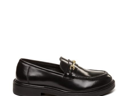 Huddles Flat Shoe BLACK LEATHER Hot on Sale