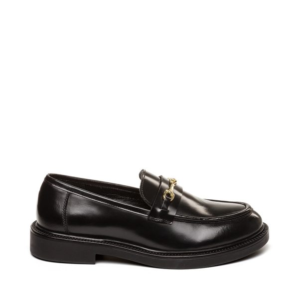 Huddles Flat Shoe BLACK LEATHER Hot on Sale