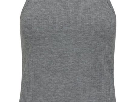 Forudbestilling - Haute L Amitié - Rib Badge Tank HL10011 - Grey Melangé Cheap