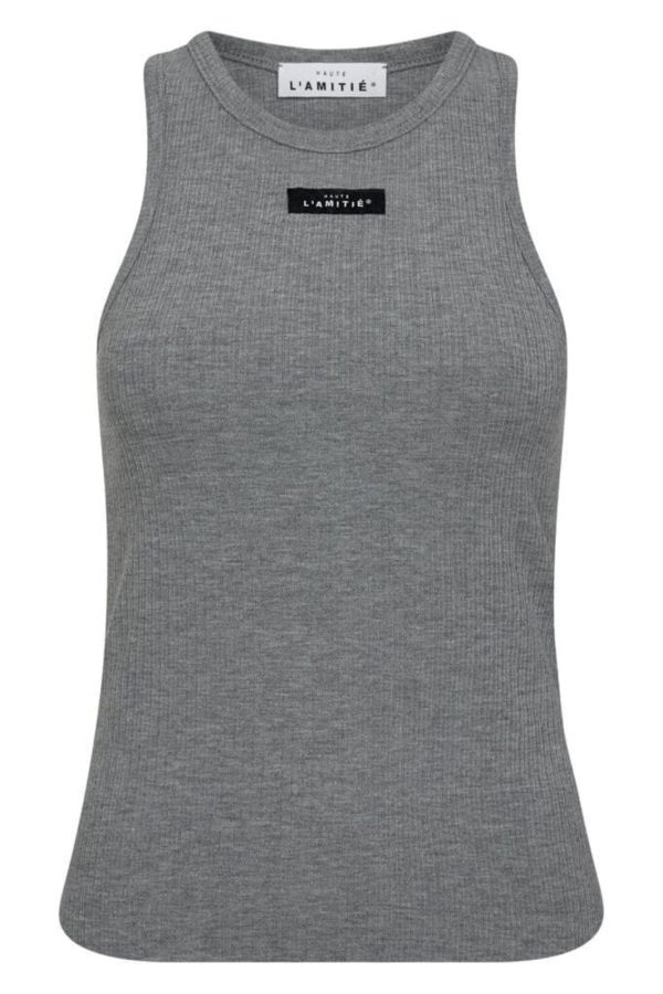 Forudbestilling - Haute L Amitié - Rib Badge Tank HL10011 - Grey Melangé Cheap