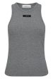 Forudbestilling - Haute L Amitié - Rib Badge Tank HL10011 - Grey Melangé Cheap