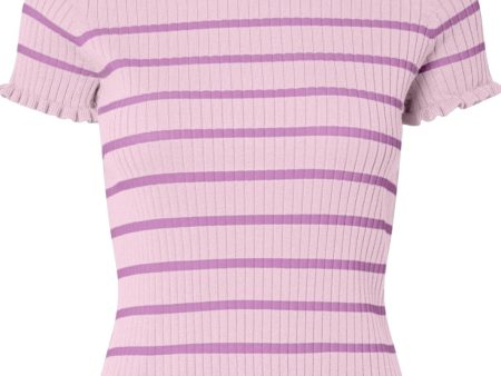 Forudbestilling - Pieces - Pcfaith Ss O-Neck Knit 17160519 - 4845731 - Pink-A-Boo Fuchsia Pink Online Hot Sale