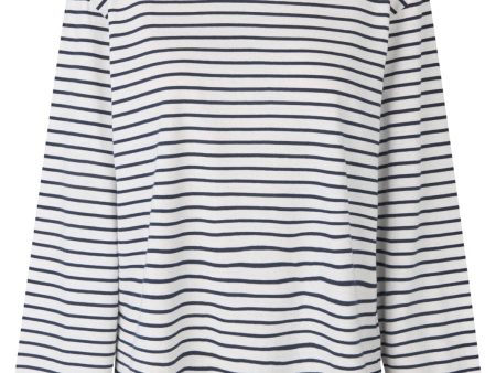 Modström - Hellenmd Ls Stripe T-Shirt 57552 - 13615 - Navy Sky-Soft White Stripe Supply