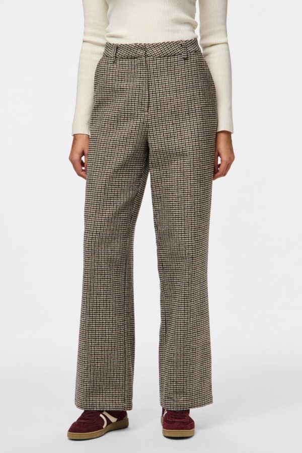 Pieces - Pcfenny Straight Pant Fsy - 4884284 Delicioso Houndstooth Discount