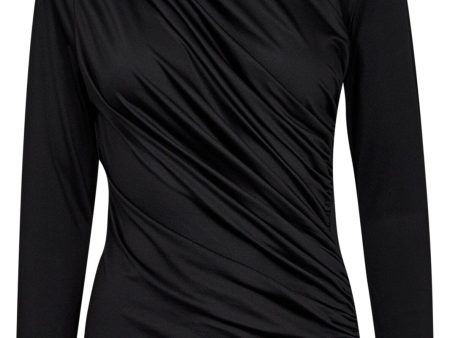 Co´couture - Cattiacc Drapey Blouse 33121 - 96 Black For Cheap