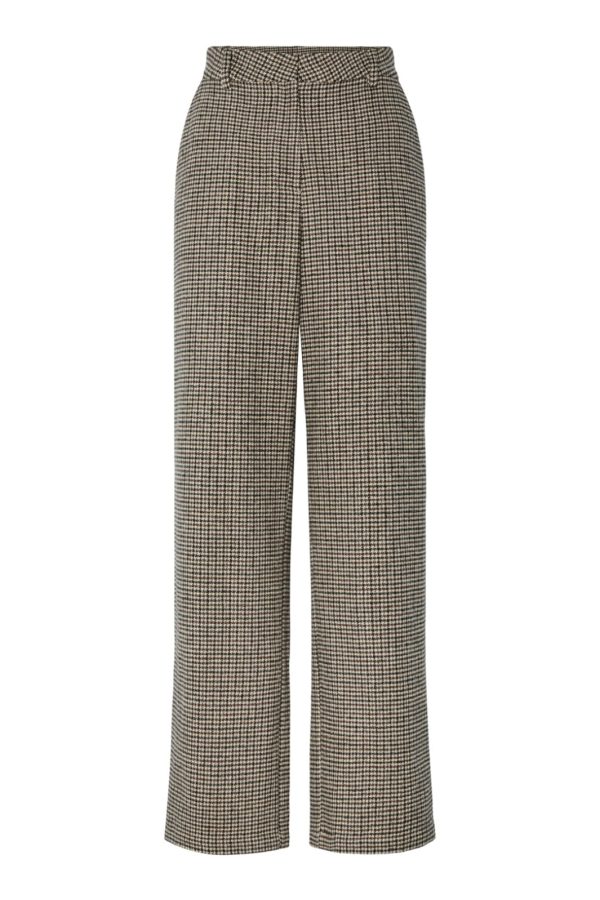 Pieces - Pcfenny Straight Pant Fsy - 4884284 Delicioso Houndstooth Discount