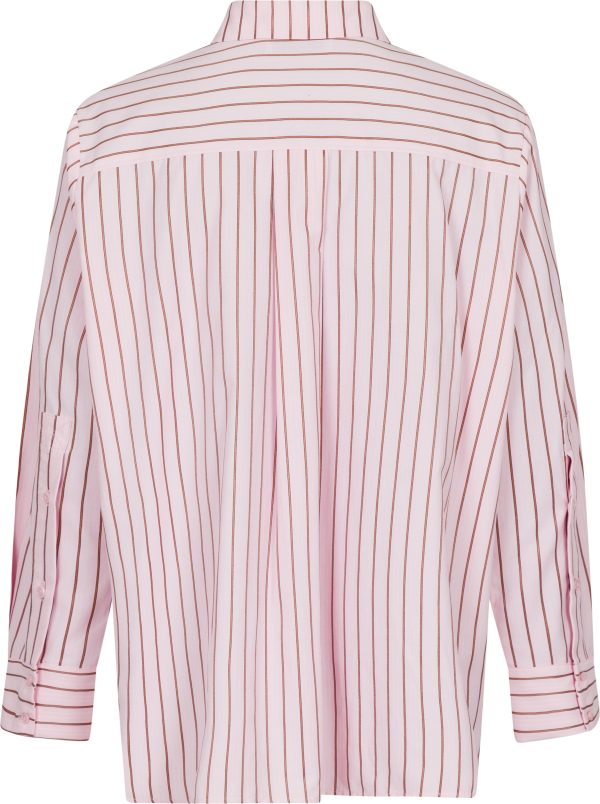 Neo Noir - Gili Multi Stripe Shirt - Light Pink For Sale