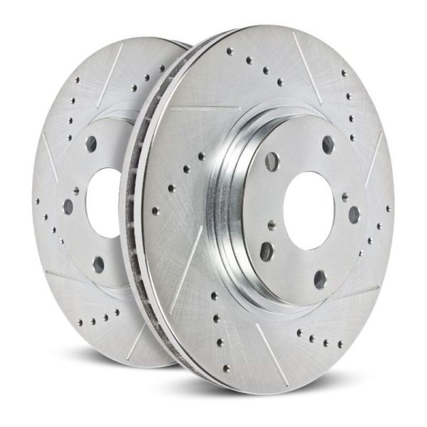 Power Stop 17-18 Mercedes-Benz C43 AMG Front Evolution Drilled & Slotted Rotors - Pair For Cheap