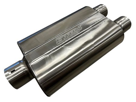 3  Inlet 2.5  Outlets  Chambered Series  Muffler| (Center Inlet, Offset Outlets) Online now