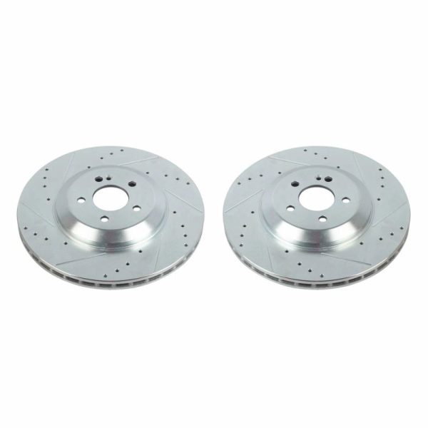 Power Stop 19-20 Mercedes-Benz CLS450 Rear Evolution Drilled & Slotted Rotors - Pair For Cheap