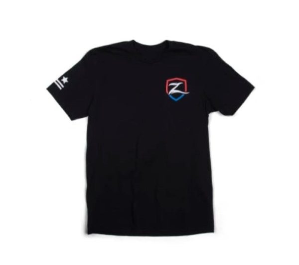 Zone Offroad Black Premium Cotton T-Shirt w  Patriotic Zone Logos - 5XL For Cheap