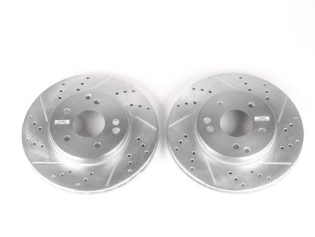 Power Stop 99-00 Mercedes-Benz C230 Front Evolution Drilled & Slotted Rotors - Pair Cheap