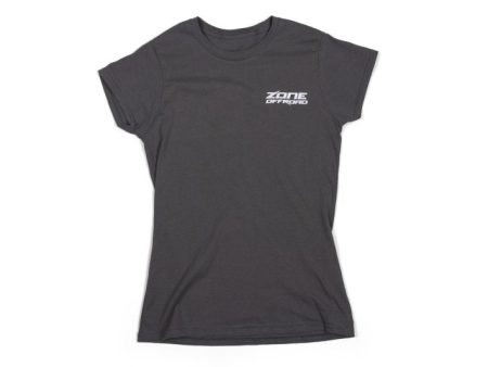 Zone Offroad Charcoal Gray Premium Cotton T-Shirt w  Zone Offroad Logo - Womens - Small Hot on Sale