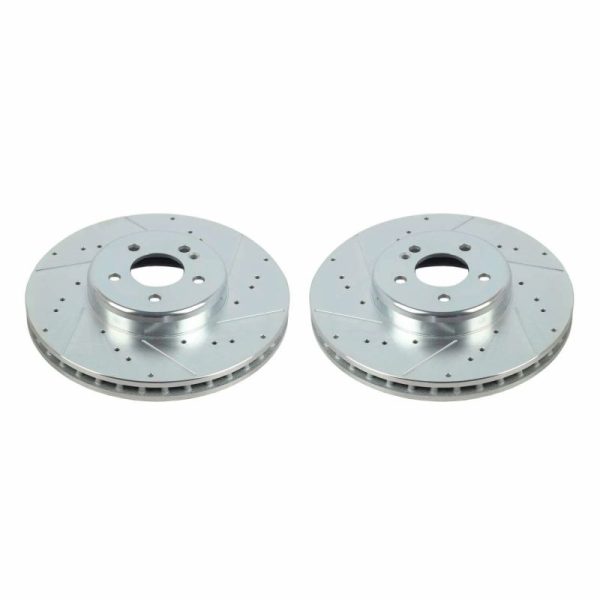 Power Stop 16-20 Mercedes-Benz GLC300 Front Evolution Drilled & Slotted Rotors - Pair Cheap