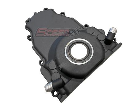 LS Gen 3 Front Timing Chain Cover  Turbo Oil Drain | (Black) Online Hot Sale