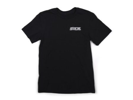 Zone Offroad Black Premium Cotton T-Shirt - Green Logo - S Online Hot Sale