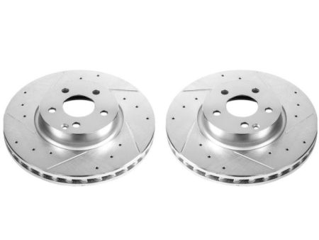 Power Stop 13-14 Mercedes-Benz C300 Front Evolution Drilled & Slotted Rotors - Pair For Cheap