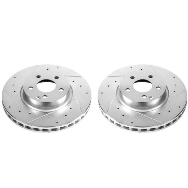 Power Stop 13-14 Mercedes-Benz C300 Front Evolution Drilled & Slotted Rotors - Pair For Cheap