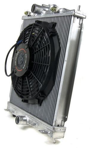 MAP Small Radiator Kit with 12  Slim Electric Fan | 2001-2006 Mitsubishi Evo 7 8 9 Supply