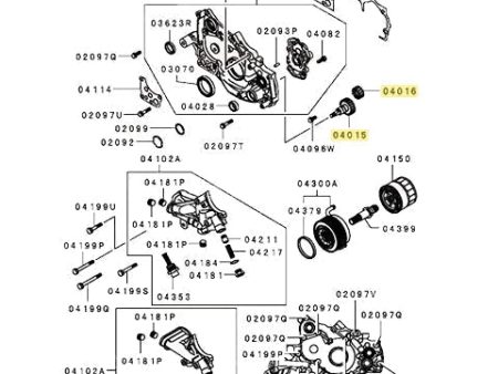 Mitsubishi OEM Oil Pump Front Cover and Gear Set | 1990-1992.5 Mitsubishi Eclipse GSX Eagle Talon TSi Plymouth Laser RS (MAP-MIT-6BOLT-FTCASE) For Sale