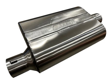 2.5  Inlet Outlet  Chambered Series  Muffler| (Offset Inlet, Center Outlet) For Discount