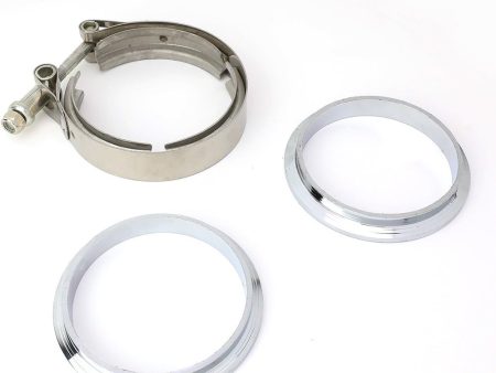 3  V-Band Clamp & Flanges| (Large 8mm x 1.25 Bolt) For Cheap