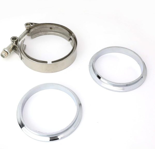 3  V-Band Clamp & Flanges| (Large 8mm x 1.25 Bolt) For Cheap