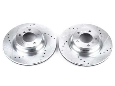 Power Stop 2006 BMW 330i Front Evolution Drilled & Slotted Rotors - Pair Hot on Sale