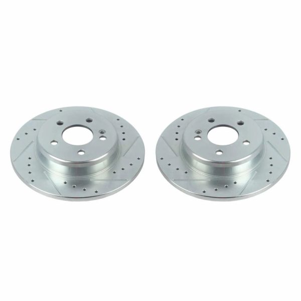 Power Stop 17-18 Mercedes-Benz C300 Rear Evolution Drilled & Slotted Rotors - Pair Discount