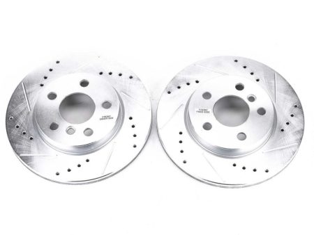 Power Stop 14-19 Mini Cooper Front Evolution Drilled & Slotted Rotors - Pair For Sale