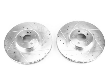 Power Stop 17-18 Mercedes-Benz C43 AMG Front Evolution Drilled & Slotted Rotors - Pair For Cheap