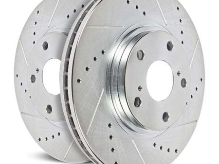 Power Stop 18-20 Land Rover Range Rover Velar Front Drilled & Slotted Rotor - Pair Hot on Sale