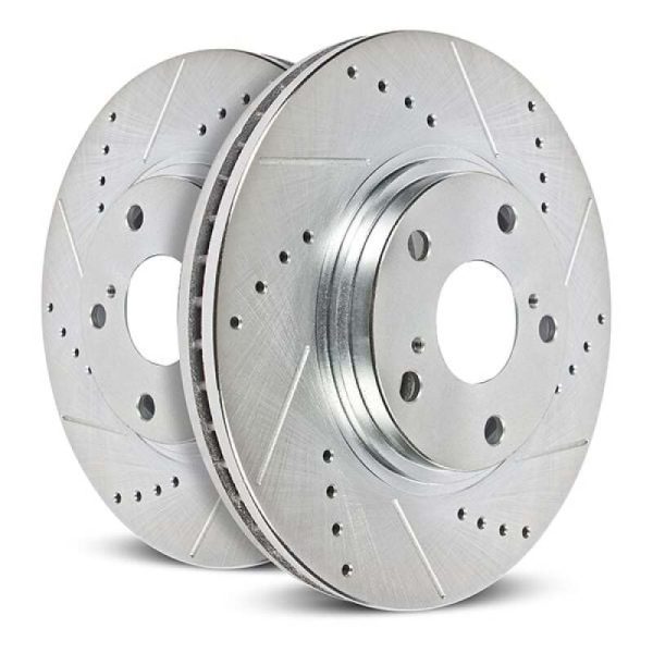 Power Stop 18-20 Land Rover Range Rover Velar Front Drilled & Slotted Rotor - Pair Hot on Sale