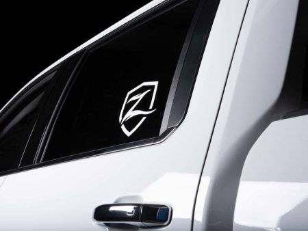 Zone Offroad Shield Decal - 7in White Online Sale