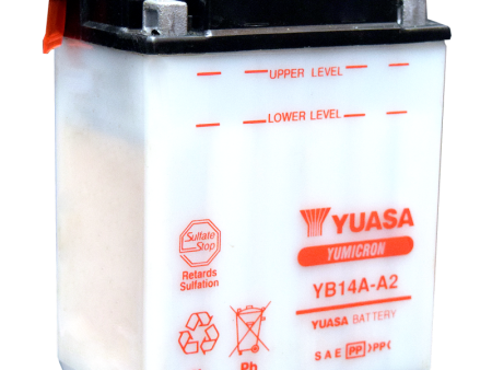 Yuasa YB14A-A2 Yumicron CX 12 Volt Battery For Discount