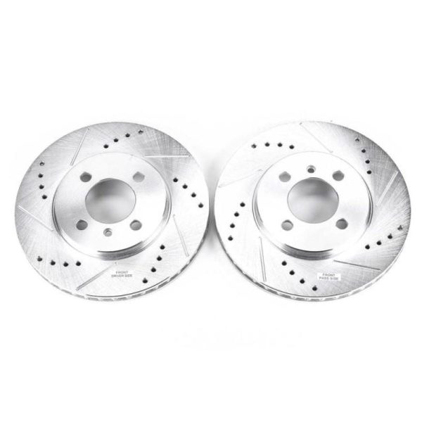 Power Stop 1991 BMW 318i Front Evolution Drilled & Slotted Rotors - Pair For Discount