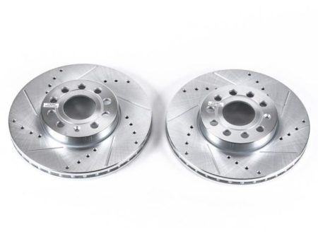 Power Stop 10-13 Audi A3 Front Evolution Drilled & Slotted Rotors - Pair Online Sale