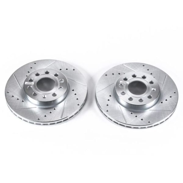 Power Stop 10-13 Audi A3 Front Evolution Drilled & Slotted Rotors - Pair Online Sale